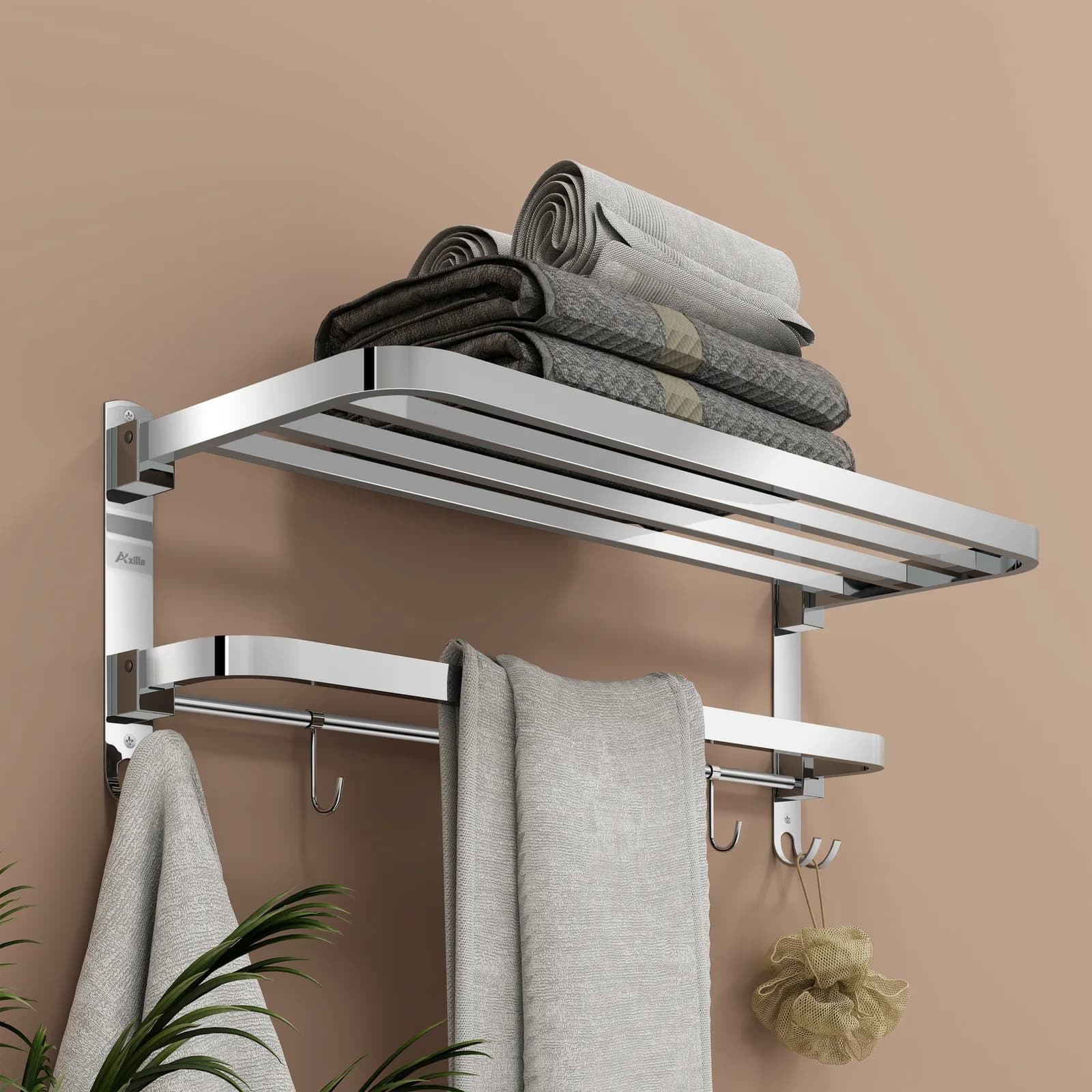 Dual Folding Towel Rack 24 inch – Chrome